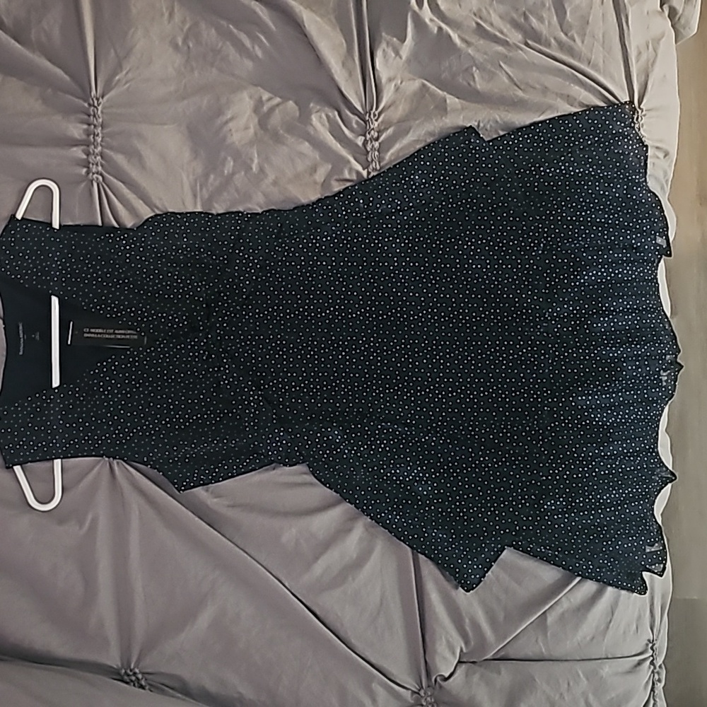 Size 4 Navy Blue Polka dot Banana Republic dress